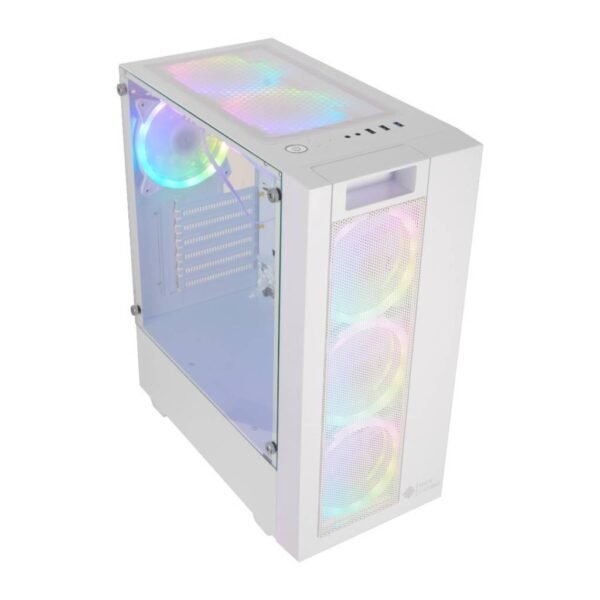 Gabinete Gamer Shot SUP-8015 Snow Vidrio Templado con RGB (Sin Fuente) - Imagen 3