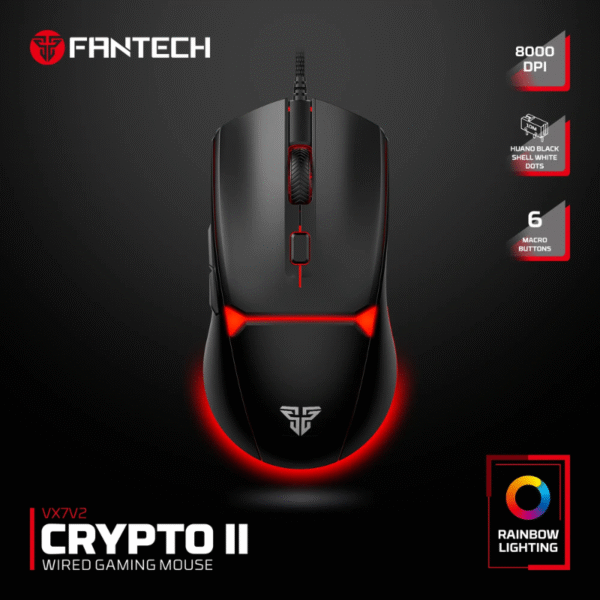 Mouse Gamer Fantech Wired Modelo Crypto Ii Vx7v2 - Imagen 4